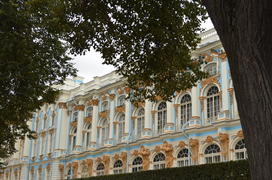 Царское Село. Екатерининский дворец. Часть фасада