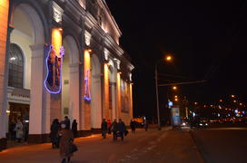 Ночная Казань: здание филармонии