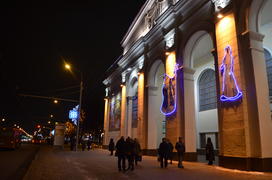 Ночная Казань: здание филармонии