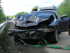Russia, Krasnodar. May 16, 2014. Accident with participation of the car