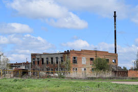 Old abandoned factory. Abandoned production of essential oils