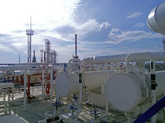 The oil refinery. Equipment for primary oil refining                       