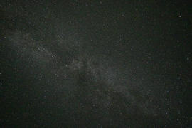 Starry night sky. The Milky Way, our the galaxy
