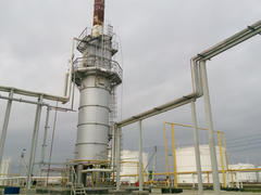Furnace for heating oil at the refinery. The equipment for oil refining