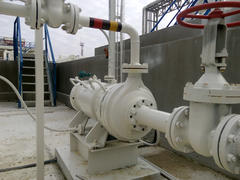 The pump for pumping hot products of oil refining. Equipment refinery                            