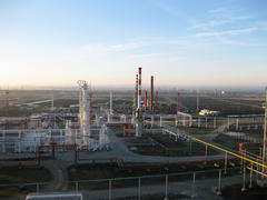 The oil refinery. Equipment for primary oil refining                           