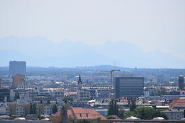 Германия, Мюнхен. Панорамный вид на город 