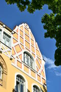 Германия - город Бамберг. Фасад старинного здания 
