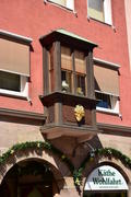 Германия - город Нюрнберг. Старинные деревянные балконы 