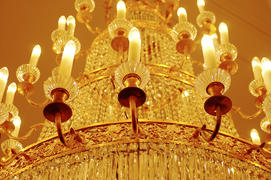 Electric chandelier with candles