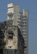 New and old white house in the center of Mumbai