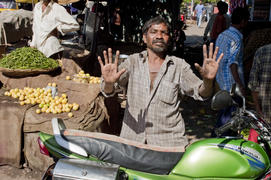 Tramp raised his hands in greeting in Mumbai