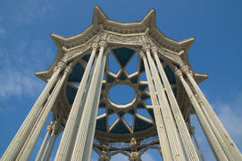 Large gazebo with columns Uzbekistan pavilion at ENEA