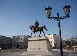 Bronze statue of Prince Mikhail of Tver