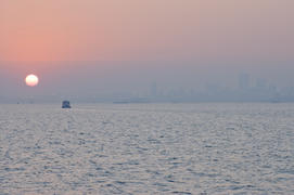Sunset over the Arabian Sea near Mumbai