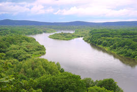 The river in the Far East Russia