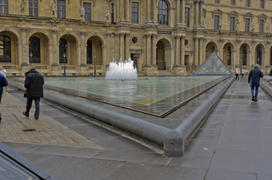 Fountain in the courtyard of the Louvre