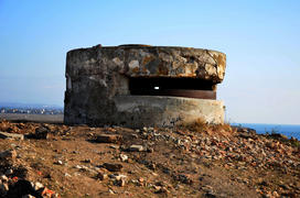 Memory of the lost soldiers in days of the Second World War. 35 coastal battery of defenders