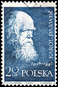 Чарльз Дарвин. Почтовая марка Польши