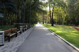 Городская аллея в Парке, Москва, Россия