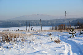Пейзажи снежной Уральский зимы 
