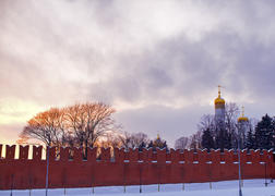 Закат возле Кремлевской стены. Москва