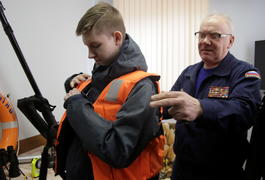Школьник на спасательной станции "Царицыно"