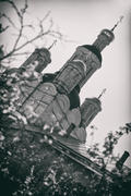 Вид на купола православного храма, Россия