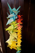 разнофветные журавлики оригами